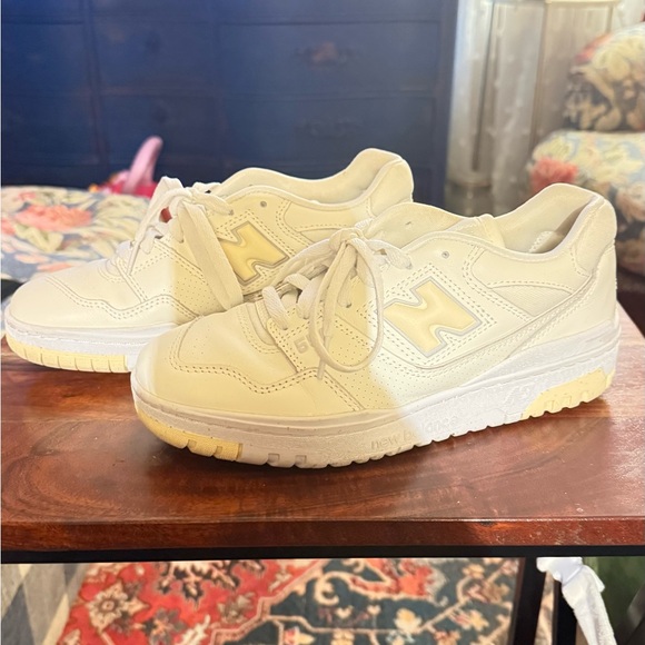 New Balance 550 Women's Cream and White Sneakers - Picture 12 of 12